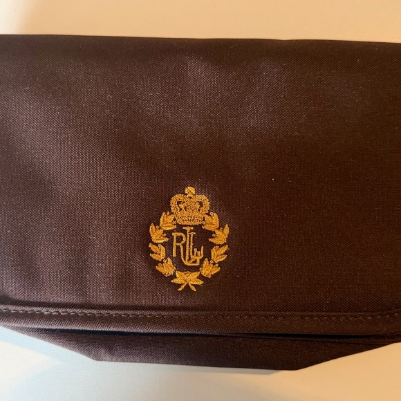 Ralph Lauren Handbags - Vintage Lauren Ralph Lauren Brown Nylon Crossbody Bag with Gold Crest